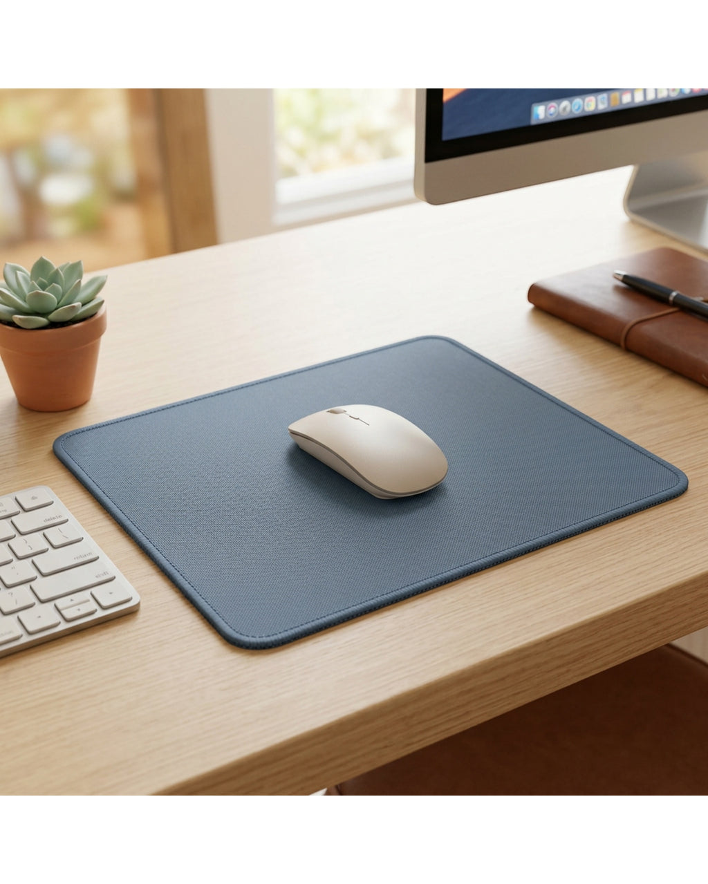 Tbrva Micro-Weave Mouse Pad Slate Blue 320 x 270 mm - Lifestyle view