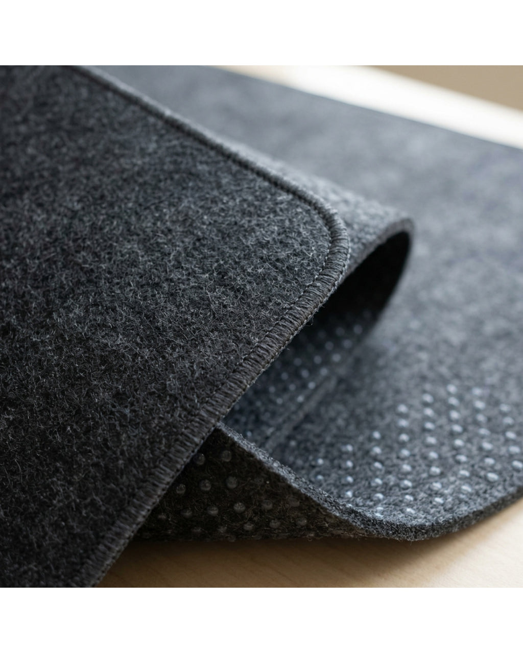 Tbrva Recycled Felt Extended Desk Mat Charcoal 900 x 400 mm - Detail view
